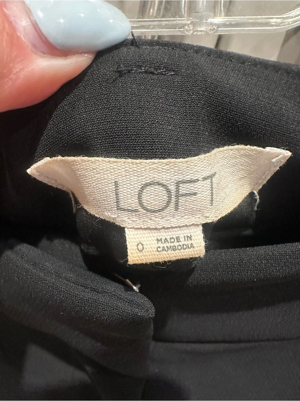 LOFT Black Wide-Leg Trousers